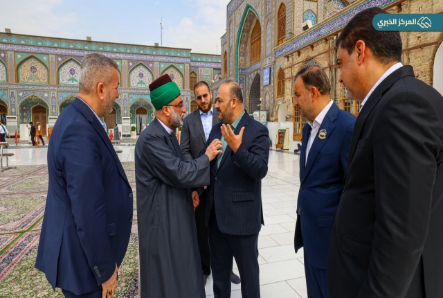 نائب الأمين العام للعتبة الكاظمية المقدسة يستقبل الأمين العام للعتبة العباسية المقدسة