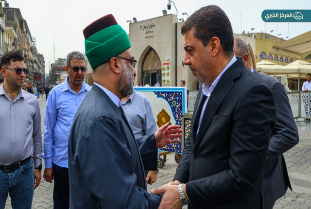نائب الأمين العام للعتبة الكاظمية المقدسة يستقبل الأمين العام للعتبة العباسية المقدسة