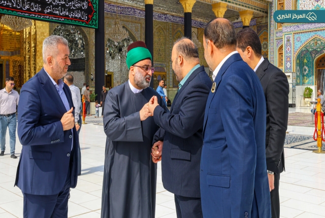 نائب الأمين العام للعتبة الكاظمية المقدسة يستقبل الأمين العام للعتبة العباسية المقدسة