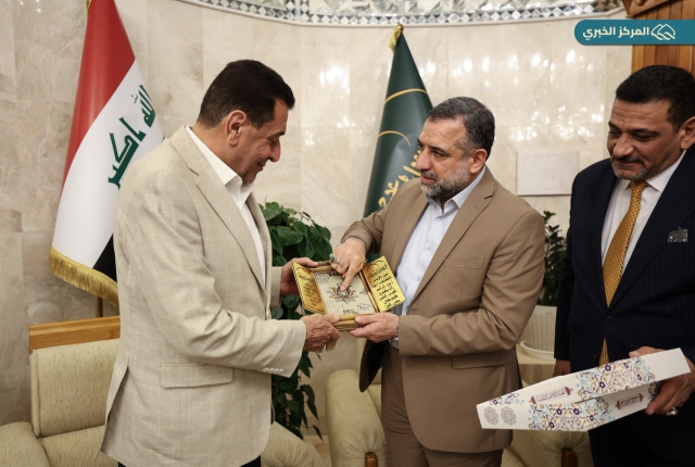 الأمين العام للعتبة الكاظمية المقدسة يستقبل عضو مجلس النواب رياض التميمي